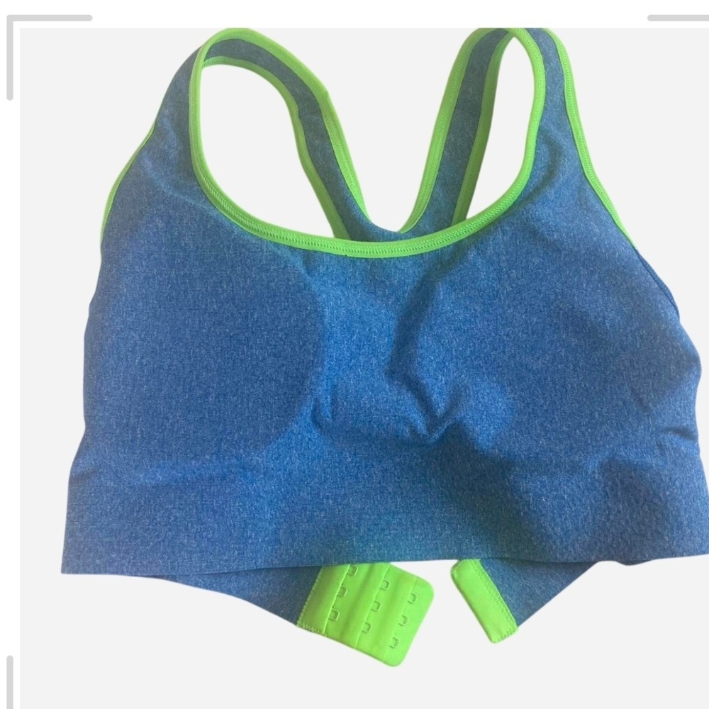 Pre-owned Champion Blue and Green Sports Bra - Picture 4 of 6